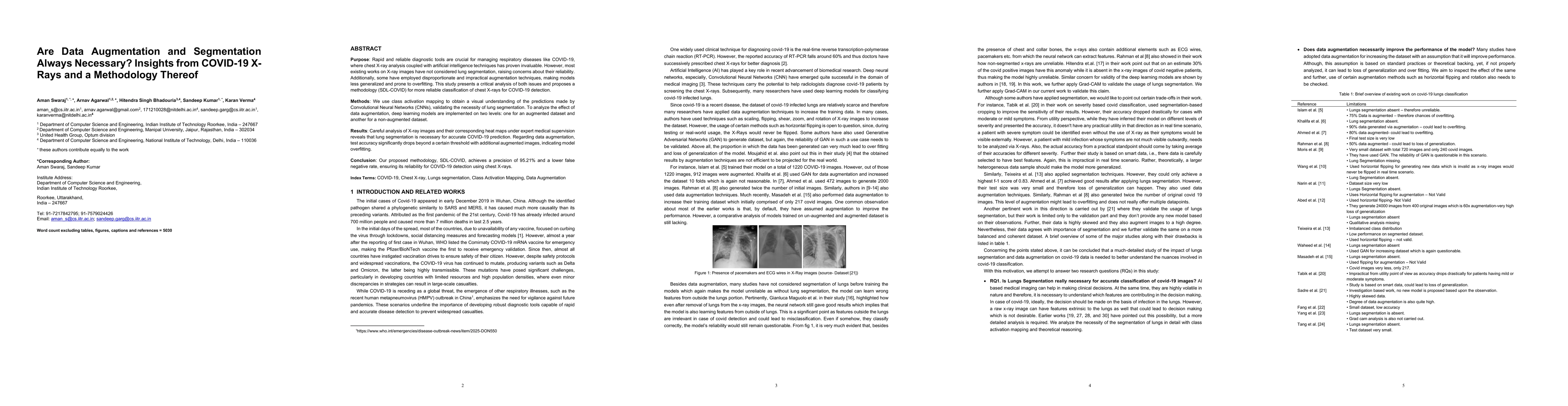 Thumbnail for Are Data Augmentation and Segmentation Always Necessary? Insights from COVID-19 X-Rays and a Methodology Thereof
