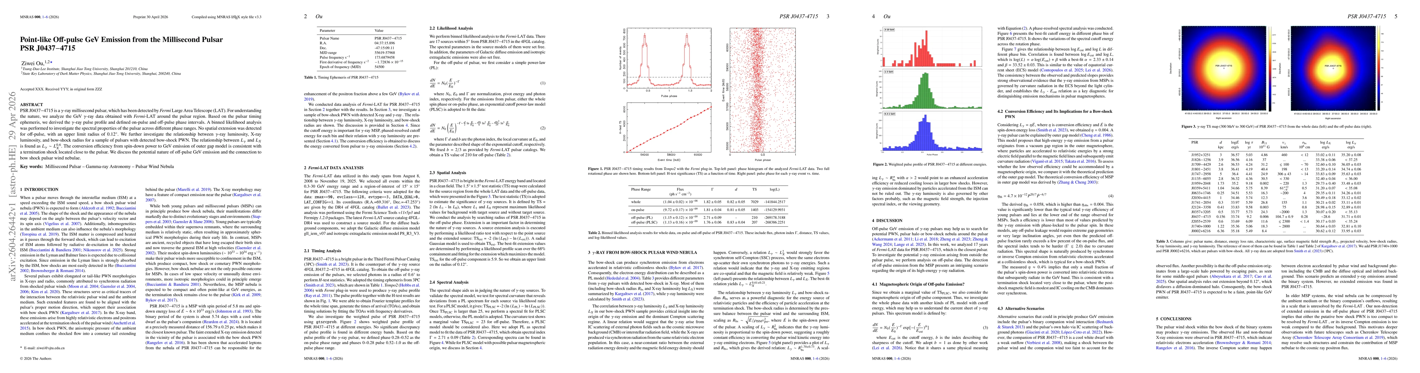 Thumbnail for Point-like Off-pulse GeV Emission from the Millisecond Pulsar PSR J0437-4715