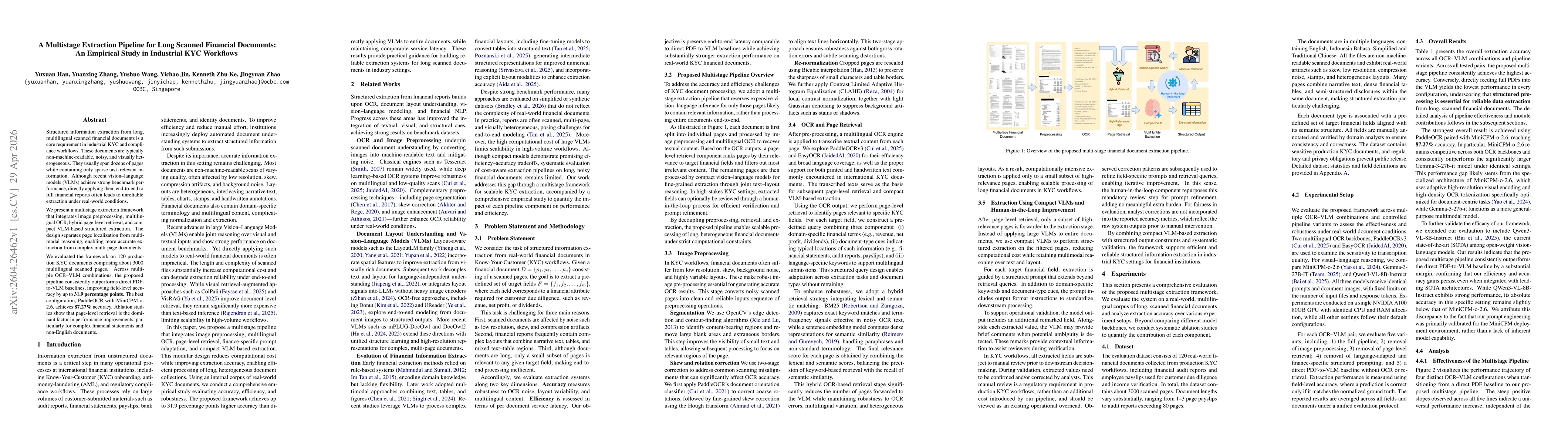 Thumbnail for A Multistage Extraction Pipeline for Long Scanned Financial Documents: An Empirical Study in Industrial KYC Workflows