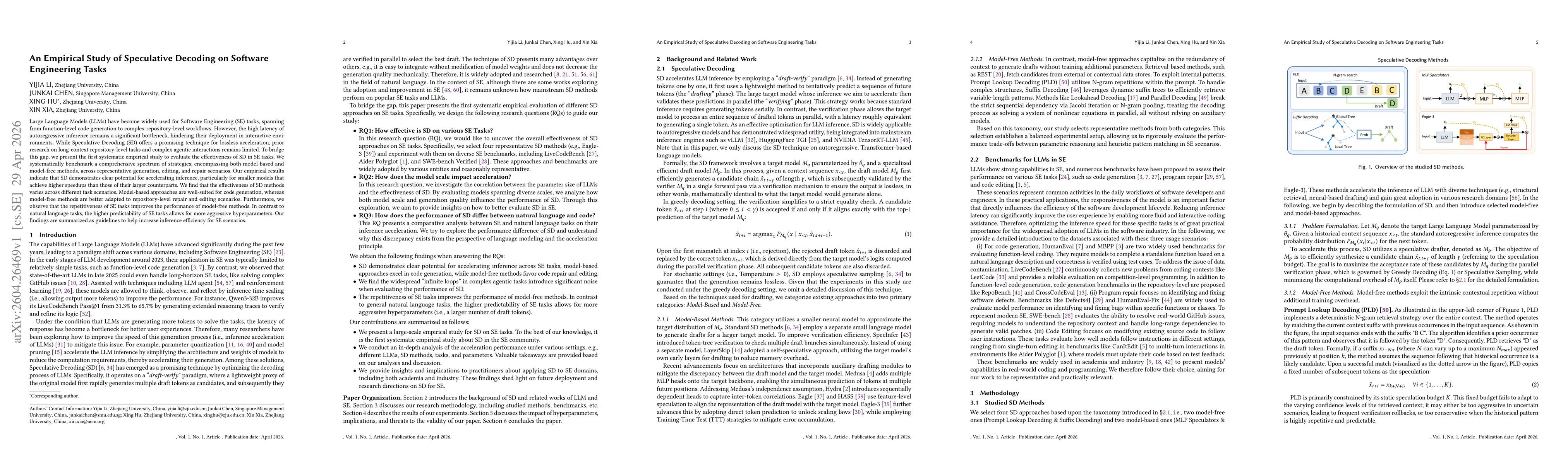 Thumbnail for An Empirical Study of Speculative Decoding on Software Engineering Tasks