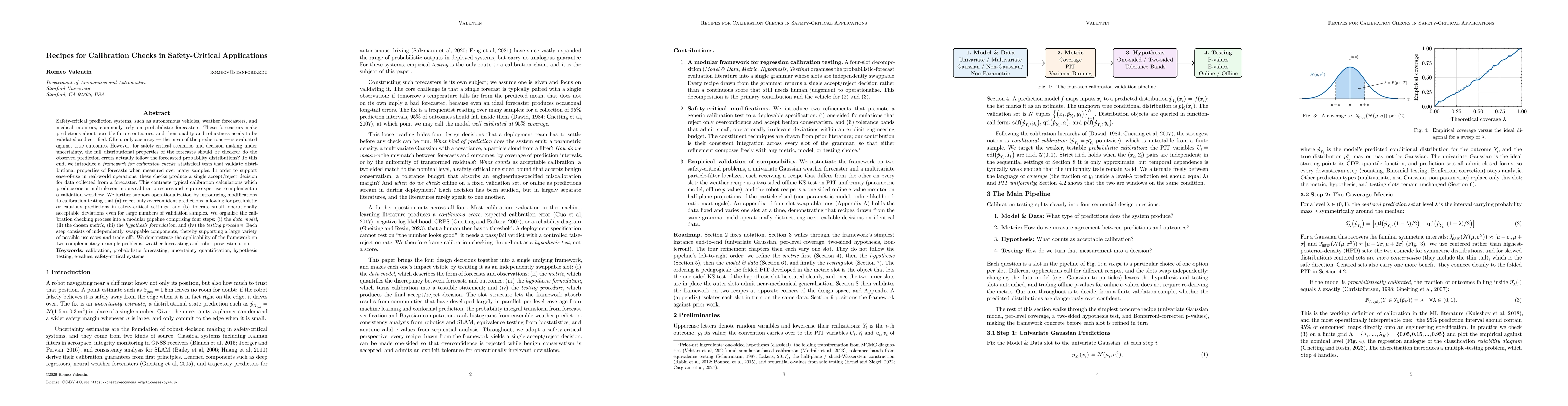 Thumbnail for Recipes for Calibration Checks in Safety-Critical Applications