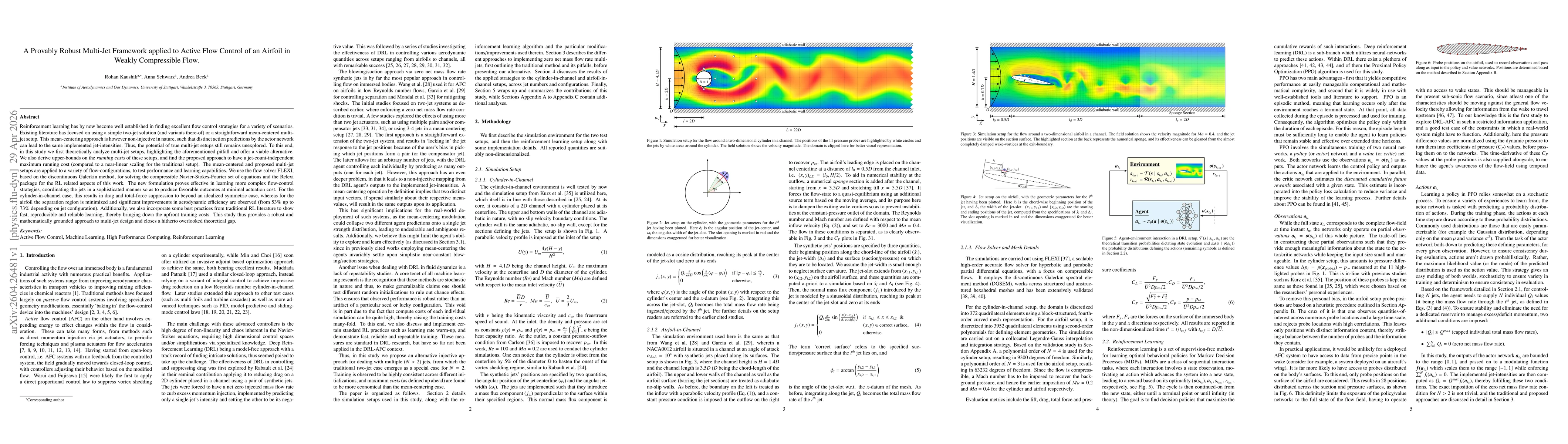 Thumbnail for A Provably Robust Multi-Jet Framework applied to Active Flow Control of an Airfoil in Weakly Compressible Flow