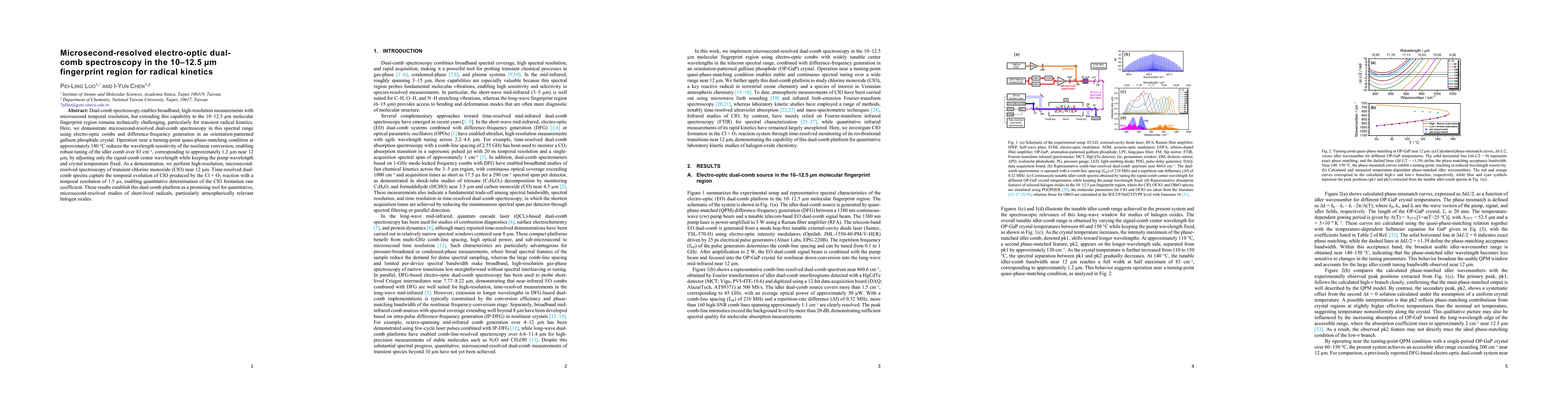 Thumbnail for Microsecond-resolved electro-optic dual-comb spectroscopy in the 10~12.5 $μ$m fingerprint region for radical kinetics