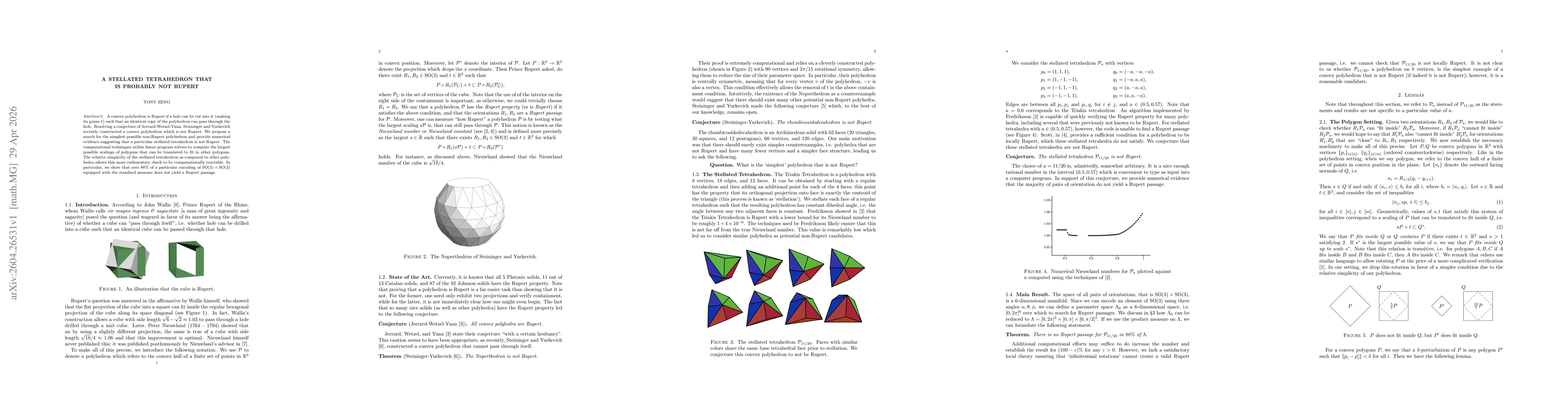 Thumbnail for A stellated tetrahedron that is probably not Rupert