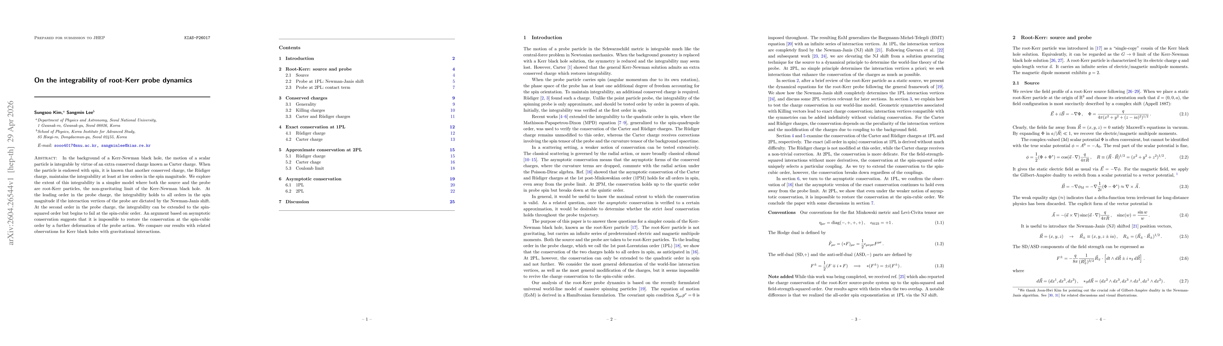 Thumbnail for On the integrability of root-Kerr probe dynamics