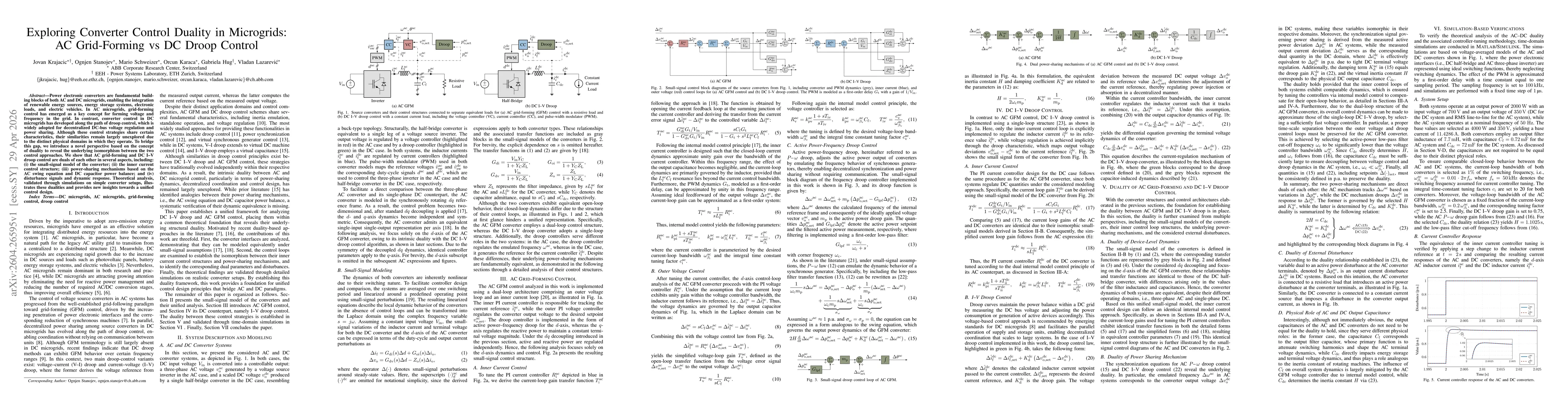 Thumbnail for Exploring Converter Control Duality in Microgrids: AC Grid-Forming vs DC Droop Control