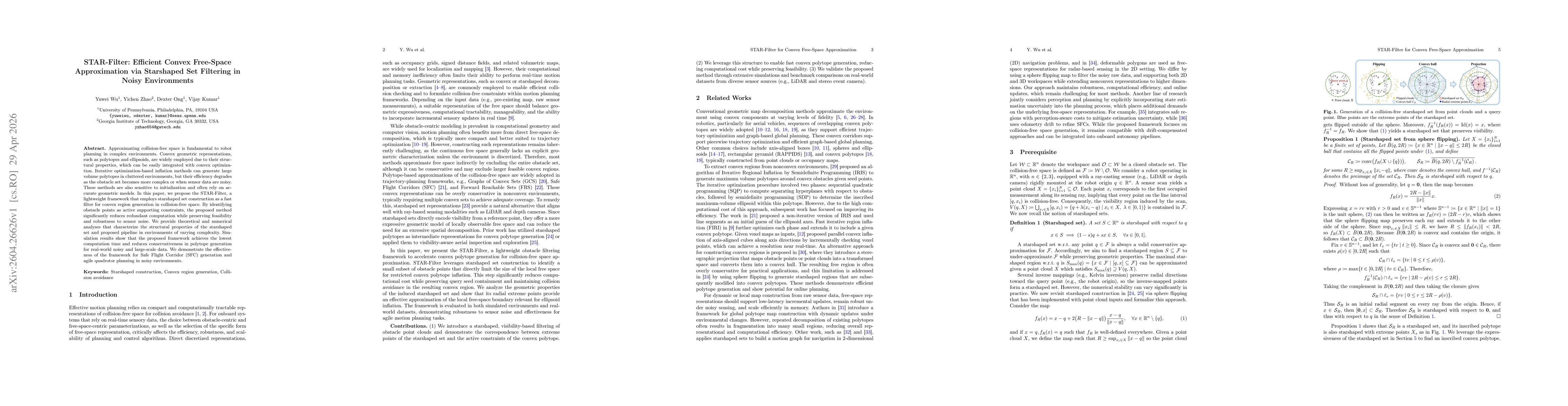 Thumbnail for STAR-Filter: Efficient Convex Free-Space Approximation via Starshaped Set Filtering in Noisy Environments