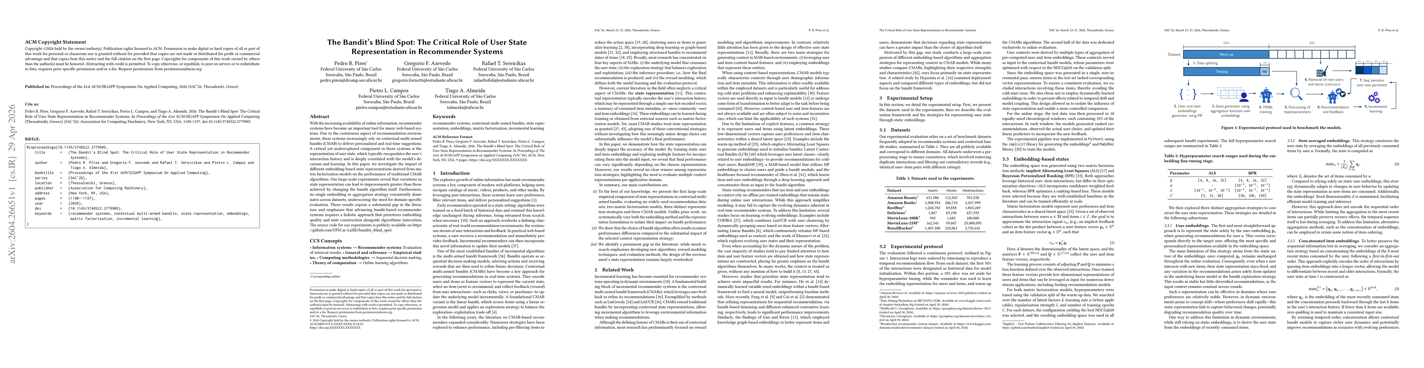 Thumbnail for The Bandit's Blind Spot: The Critical Role of User State Representation in Recommender Systems