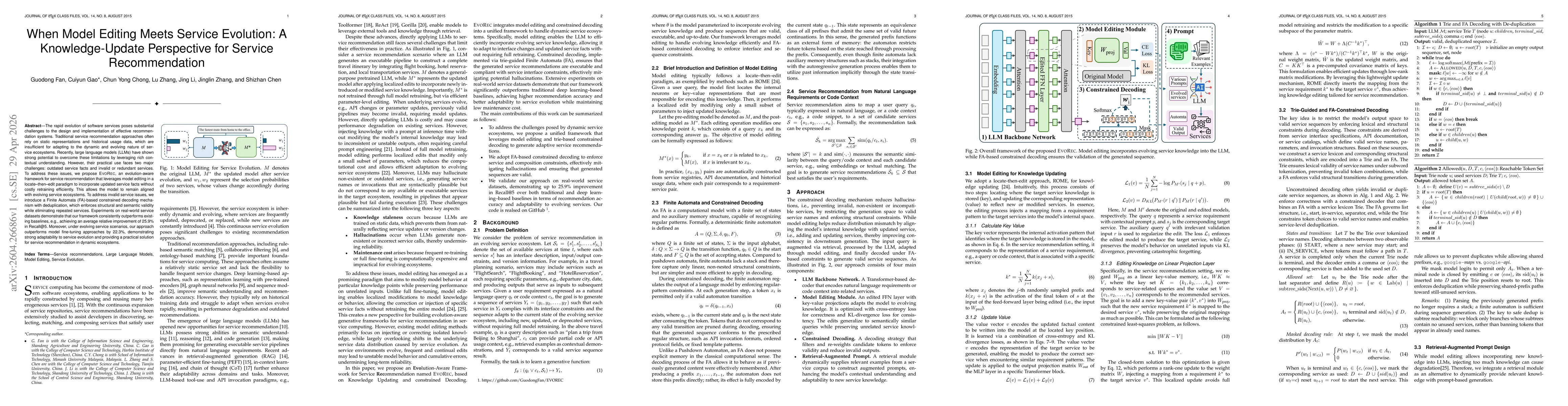 Thumbnail for When Model Editing Meets Service Evolution: A Knowledge-Update Perspective for Service Recommendation