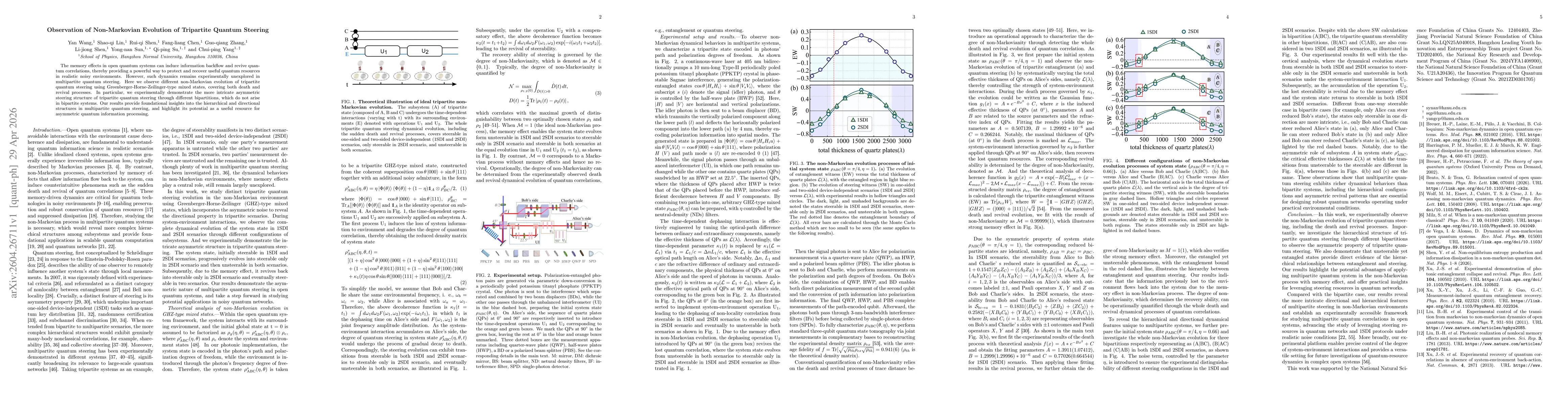 Thumbnail for Observation of Non-Markovian Evolution of Tripartite Quantum Steering