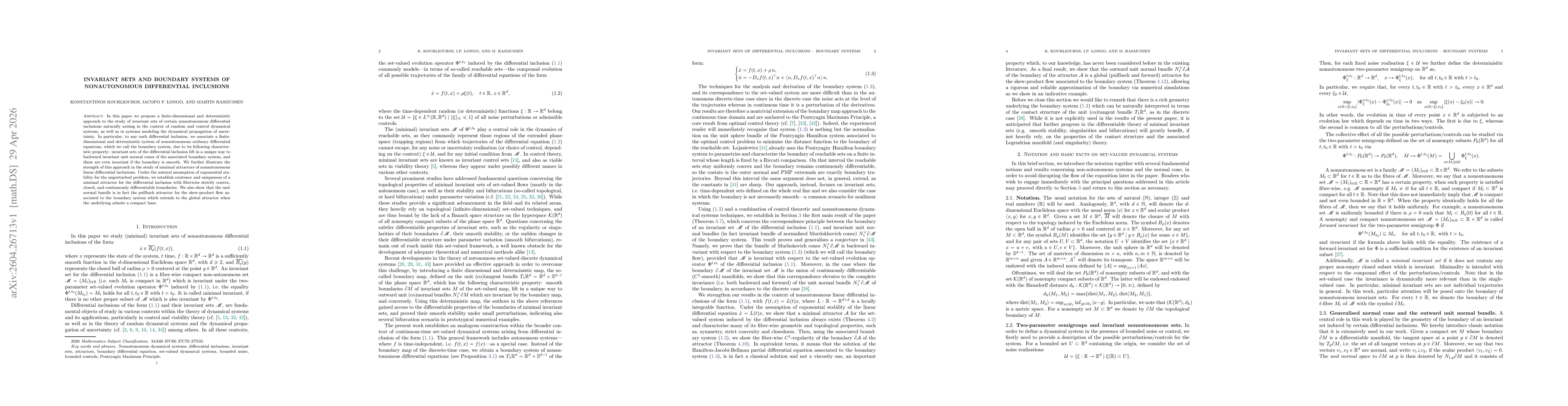 Thumbnail for Invariant Sets and Boundary Systems of Nonautonomous Differential Inclusions