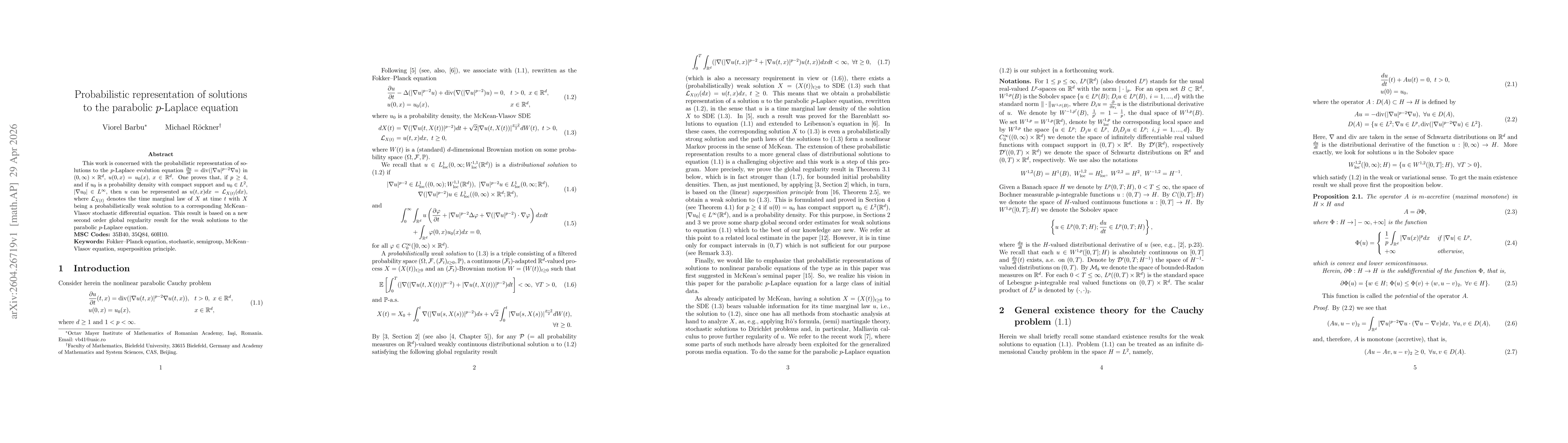 Thumbnail for Probabilistic representation of solutions to the parabolic $p$-Laplace equation