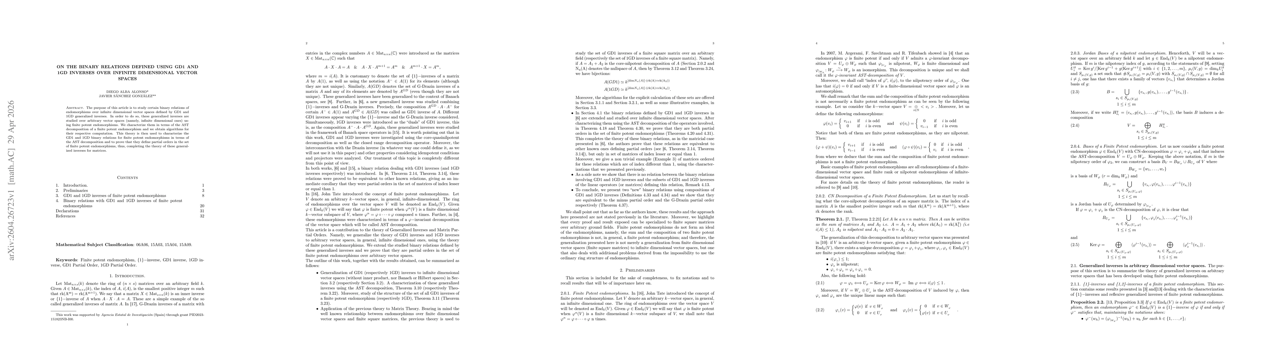 Thumbnail for On the binary relations defined using GD1 and 1GD inverses over infinite dimensional vector spaces