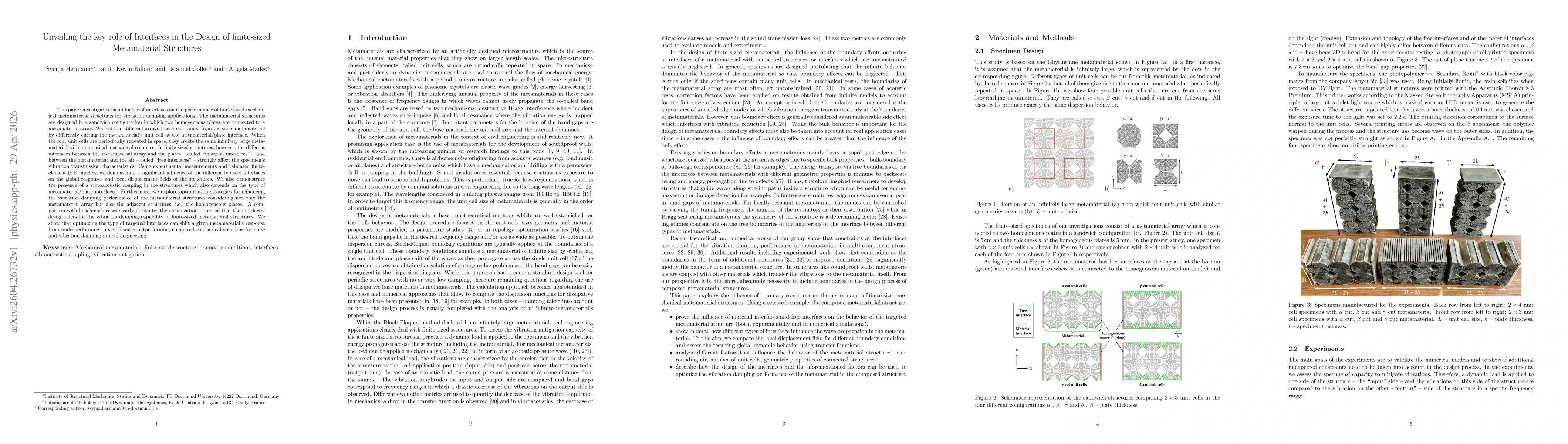 Thumbnail for Unveiling the key role of Interfaces in the Design of finite-sized Metamaterial Structures
