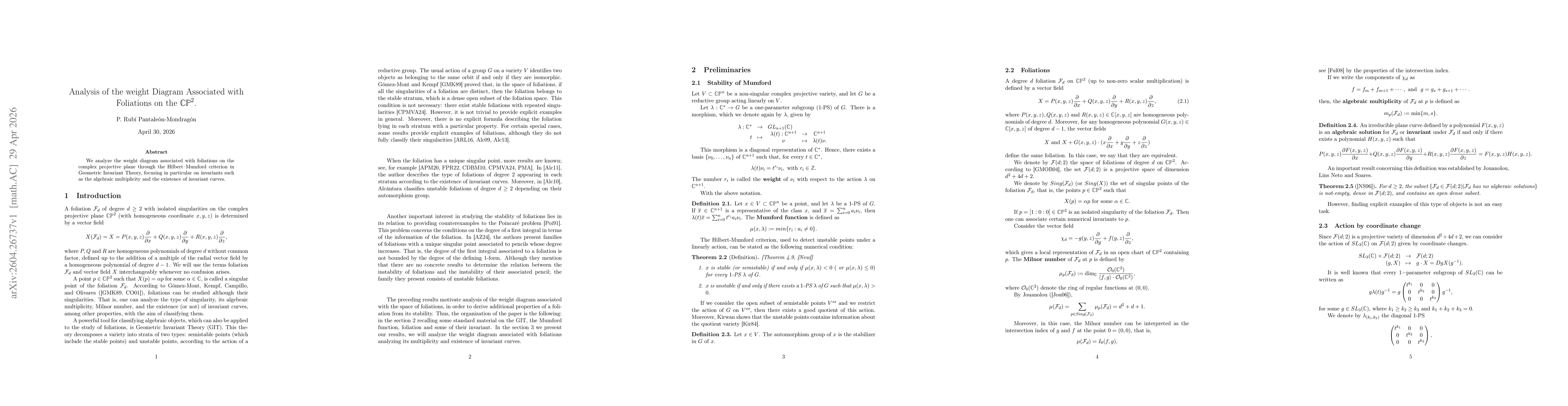 Thumbnail for Analysis of the weight Diagram Associated with Foliations on the $\mathbb{CP}^{2}$