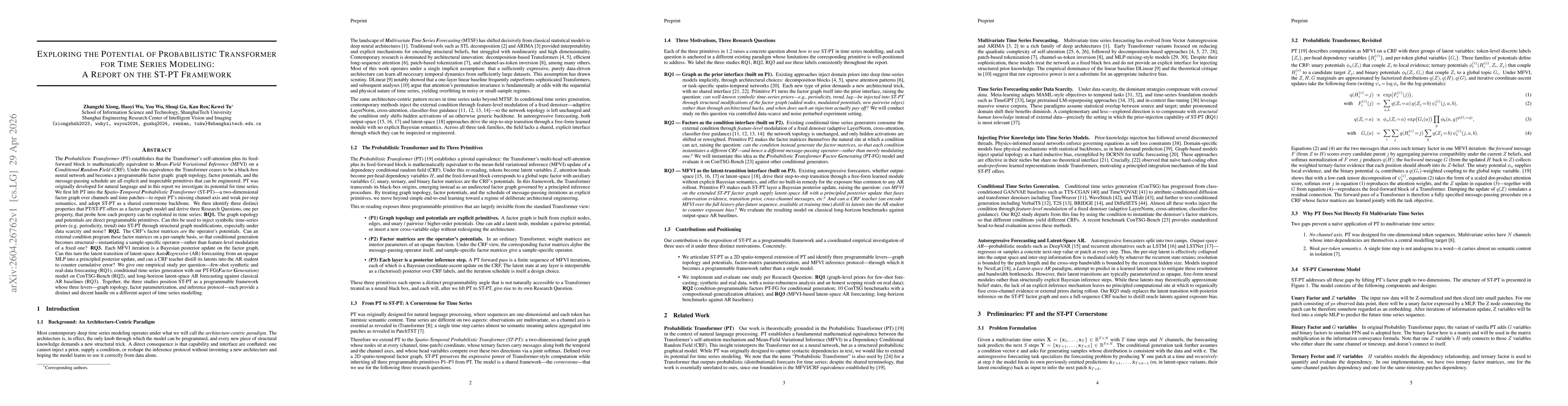 Thumbnail for Exploring the Potential of Probabilistic Transformer for Time Series Modeling: A Report on the ST-PT Framework