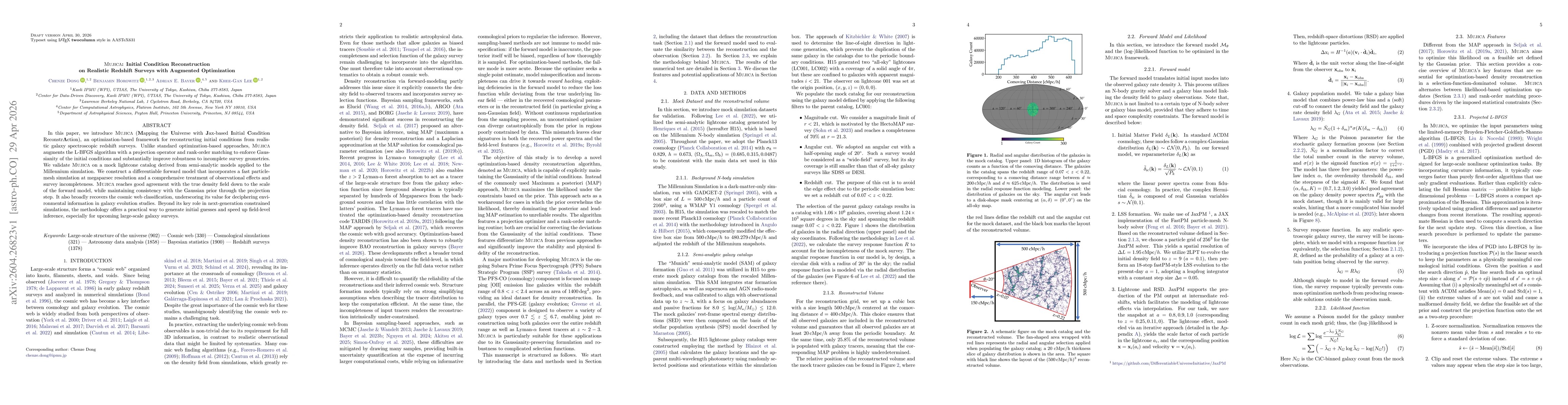 Thumbnail for MujicΛ: Reconstructing Initial Conditions from Incomplete Redshift Surveys with Projected Optimization