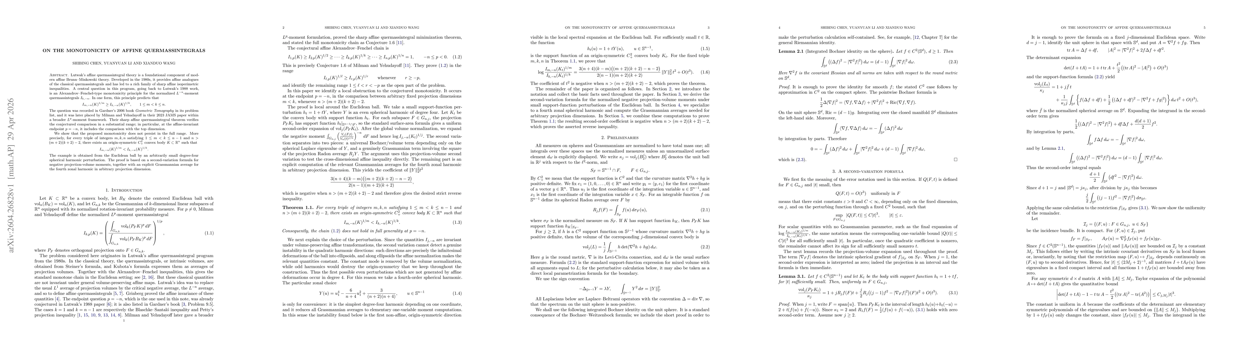 Thumbnail for On the monotonicity of affine quermassintegrals