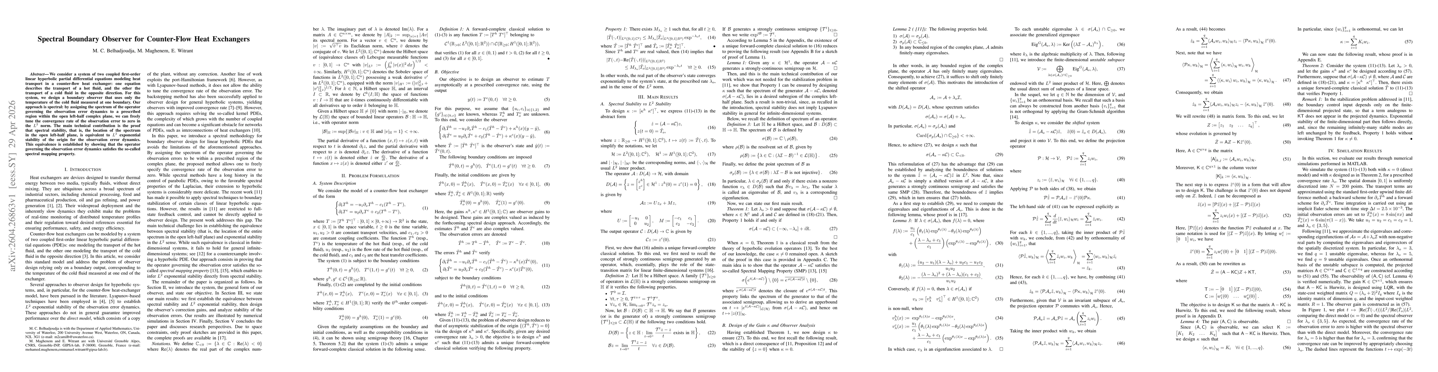 Thumbnail for Spectral Boundary Observer for Counter-Flow Heat Exchangers