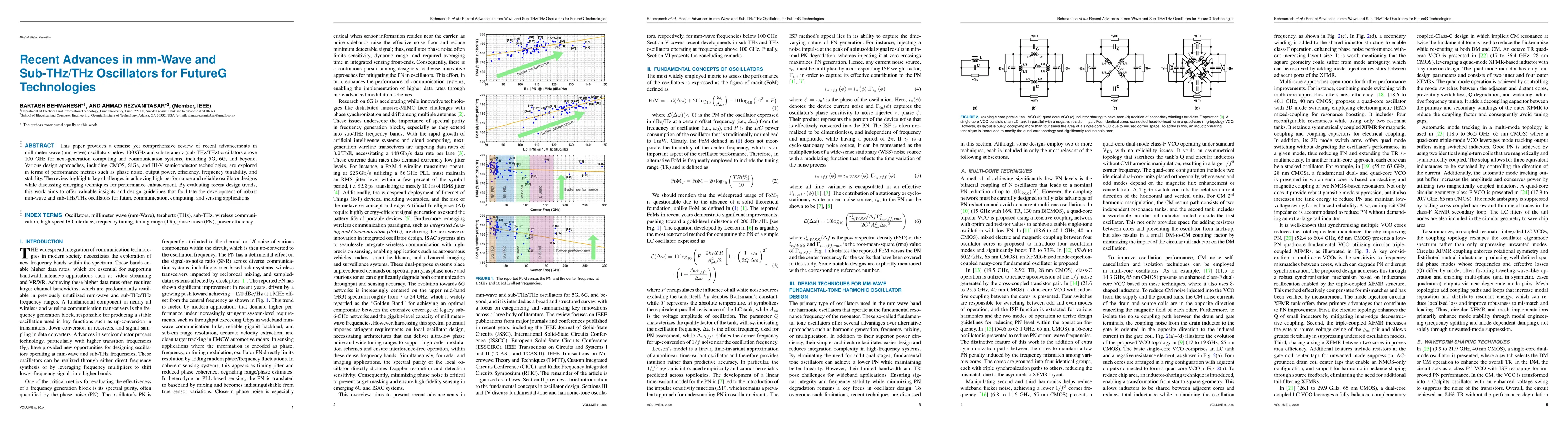 Thumbnail for Recent Advances in mm-Wave and Sub-THz/THz Oscillators for FutureG Technologies