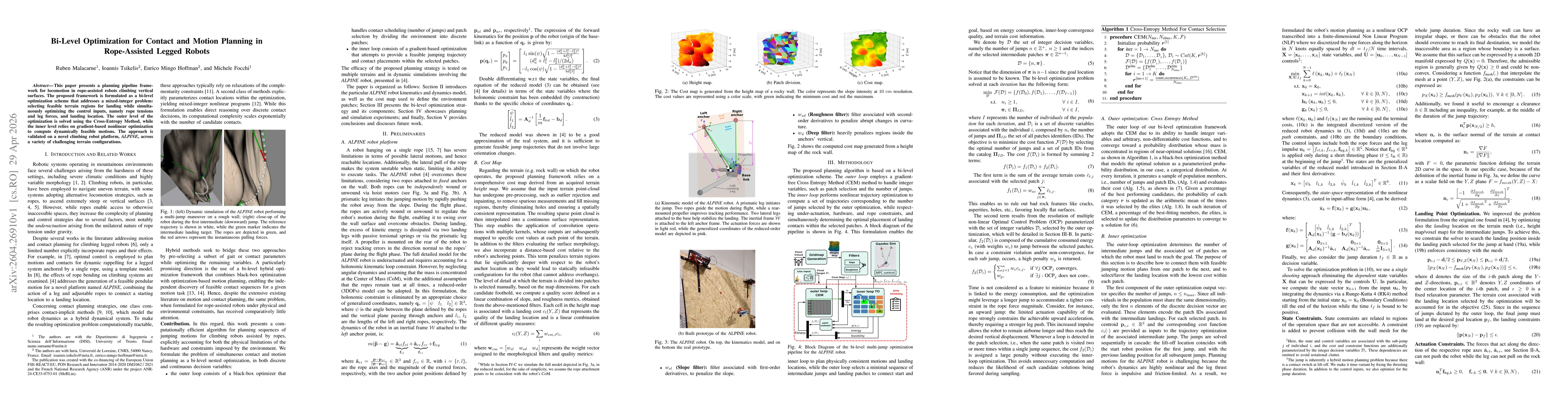 Thumbnail for Bi-Level Optimization for Contact and Motion Planning in Rope-Assisted Legged Robots