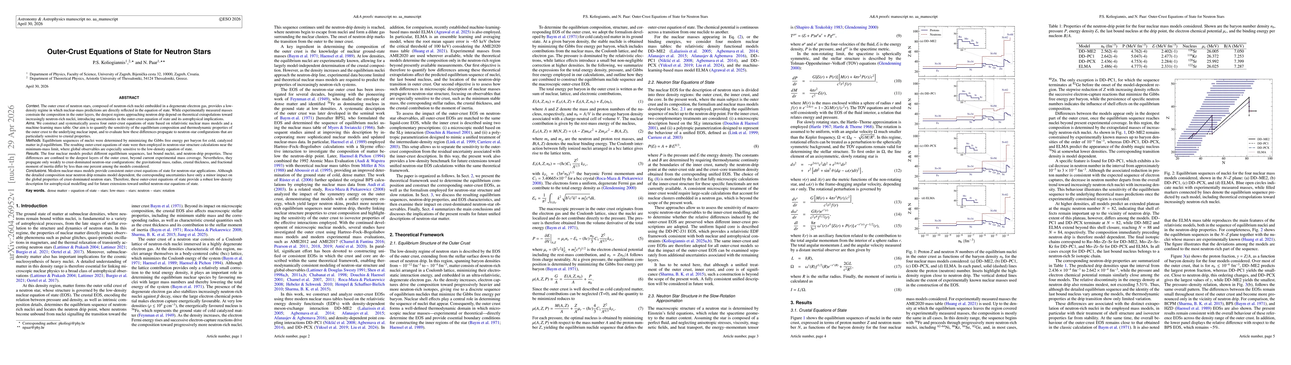 Thumbnail for Outer-Crust Equations of State for Neutron Stars
