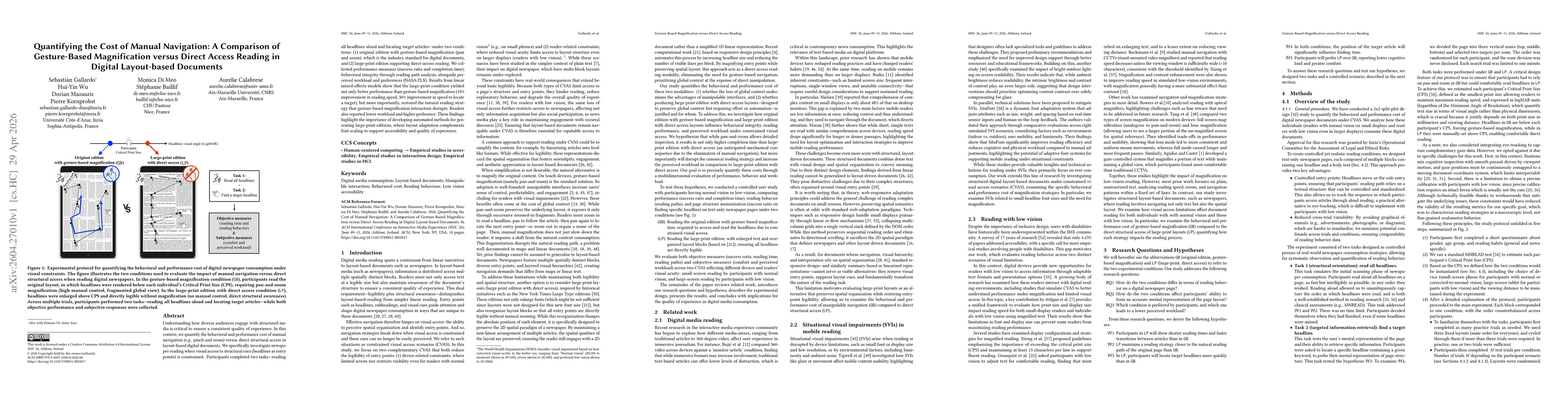 Thumbnail for Quantifying the Cost of Manual Navigation: A Comparison of Gesture-Based Magnification versus Direct Access Reading in Digital Layout-based Documents