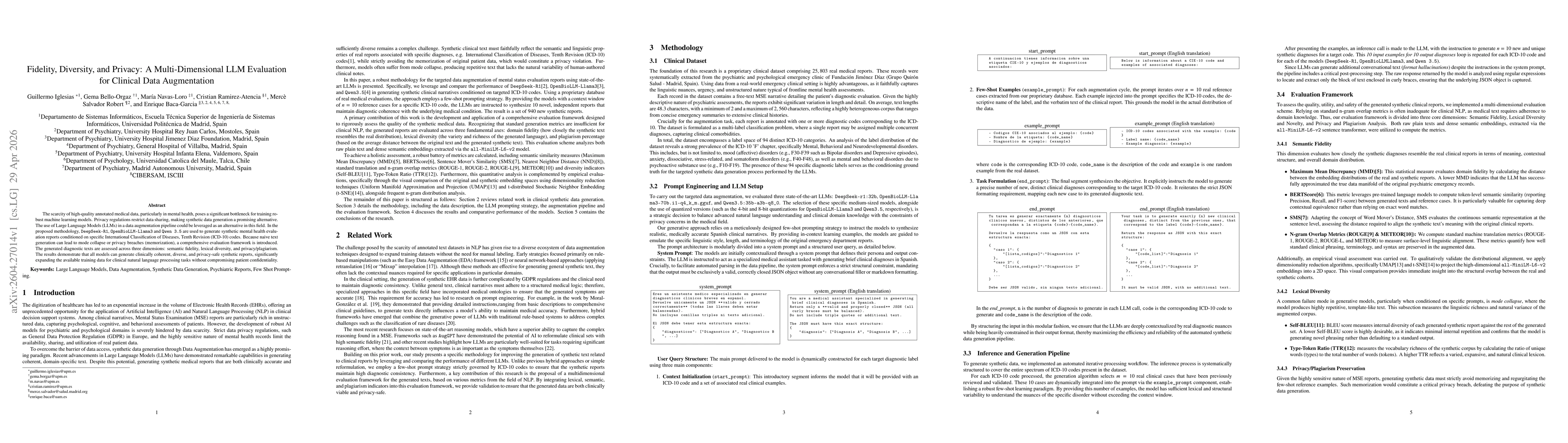 Thumbnail for Fidelity, Diversity, and Privacy: A Multi-Dimensional LLM Evaluation for Clinical Data Augmentation