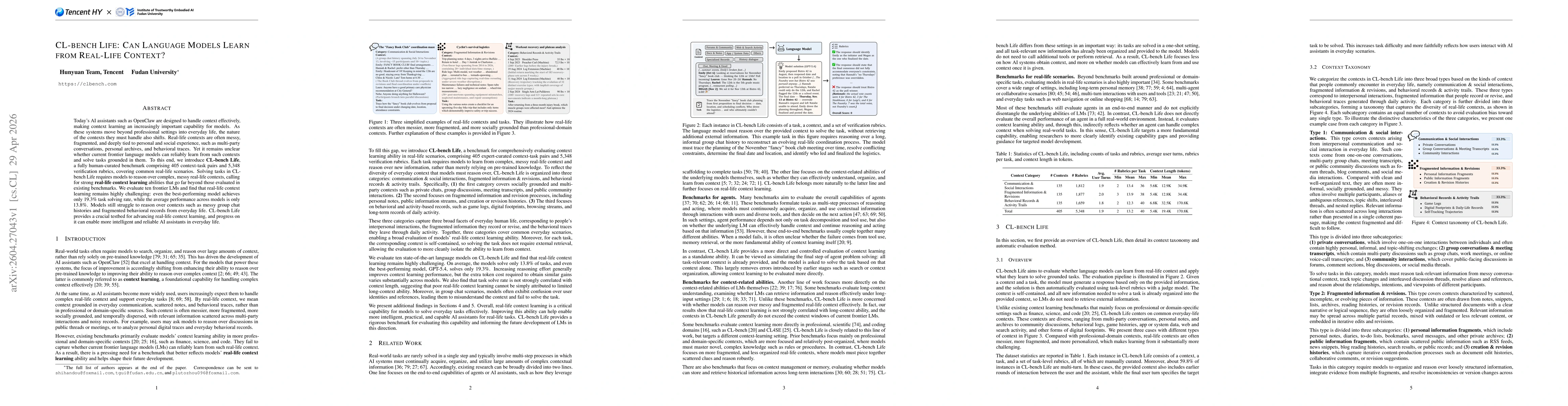 Thumbnail for CL-bench Life: Can Language Models Learn from Real-Life Context?