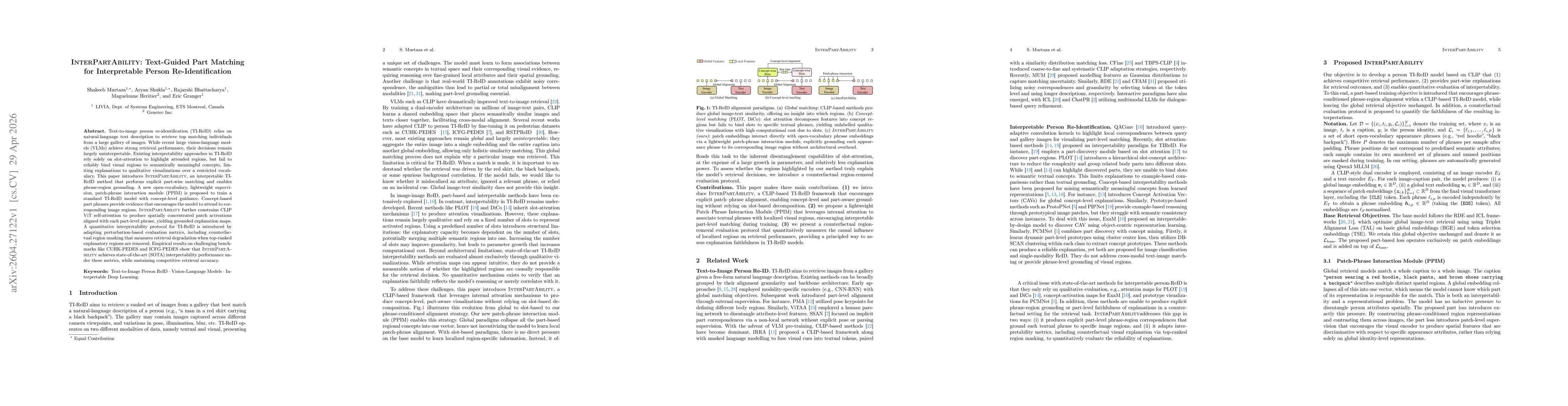 Thumbnail for InterPartAbility: Text-Guided Part Matching for Interpretable Person Re-Identification