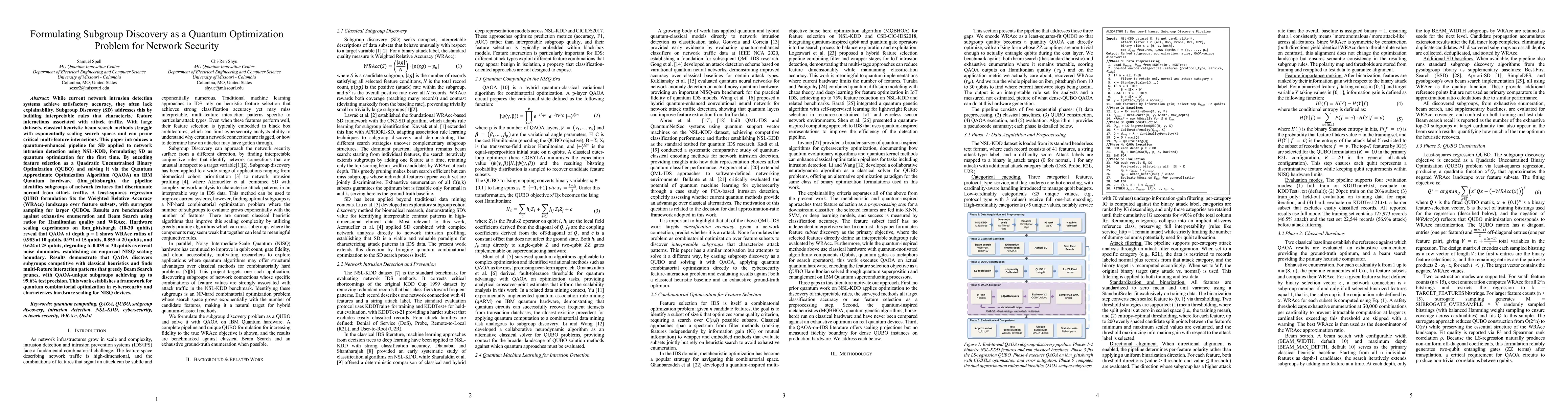 Thumbnail for Formulating Subgroup Discovery as a Quantum Optimization Problem for Network Security