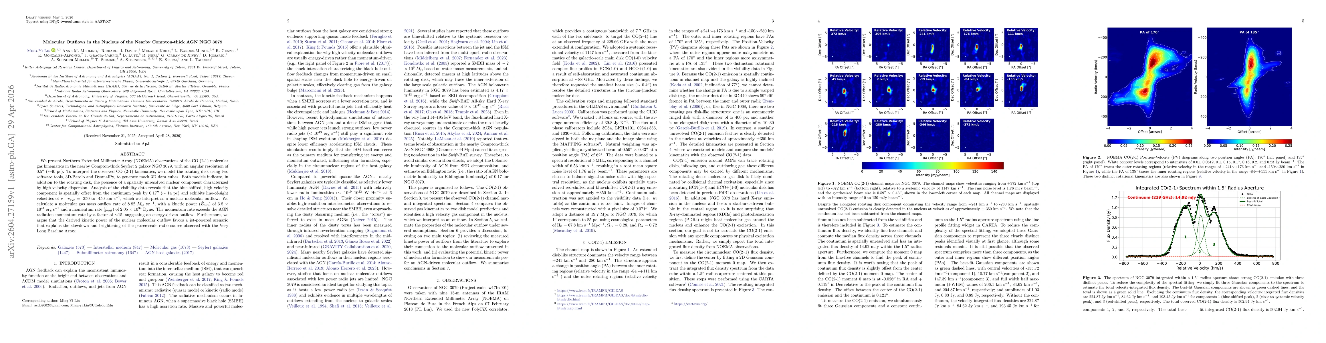 Thumbnail for Molecular Outflows in the Nucleus of the Nearby Compton-thick AGN NGC 3079