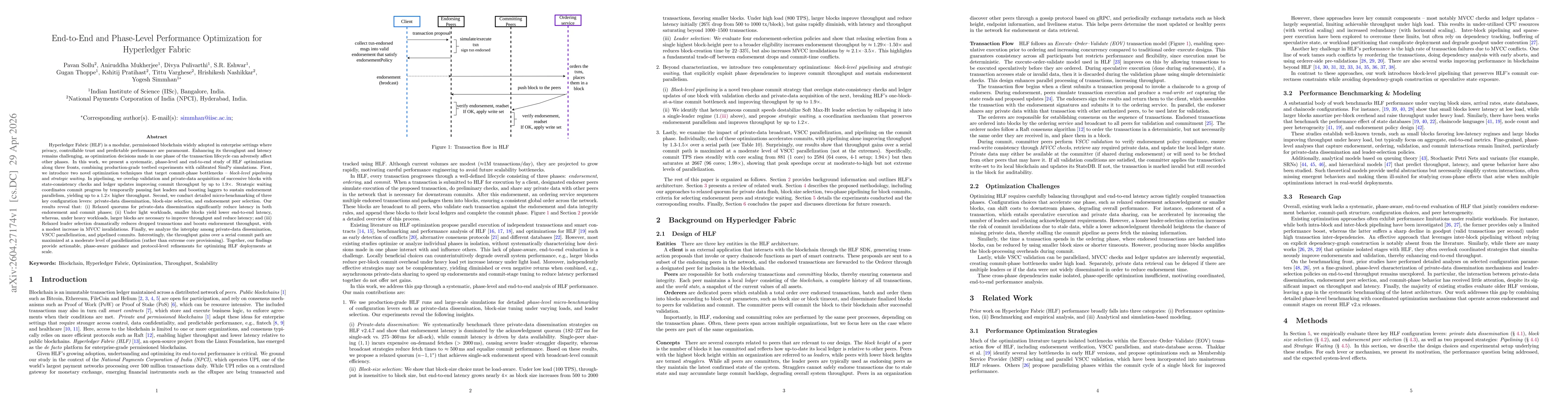 Thumbnail for End-to-End and Phase-Level Performance Optimization for Hyperledger Fabric