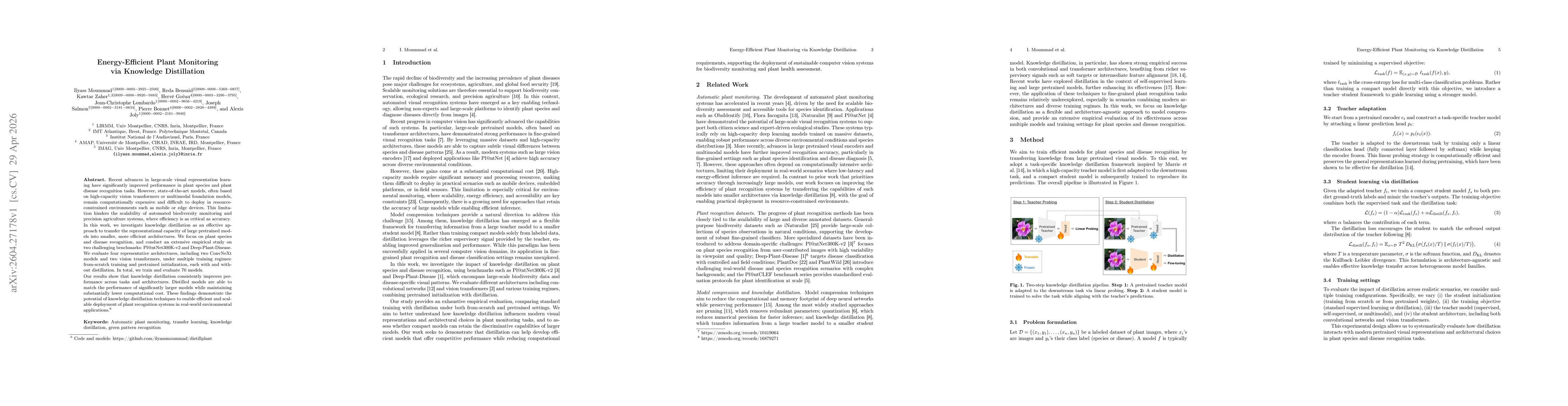 Thumbnail for Energy-Efficient Plant Monitoring via Knowledge Distillation