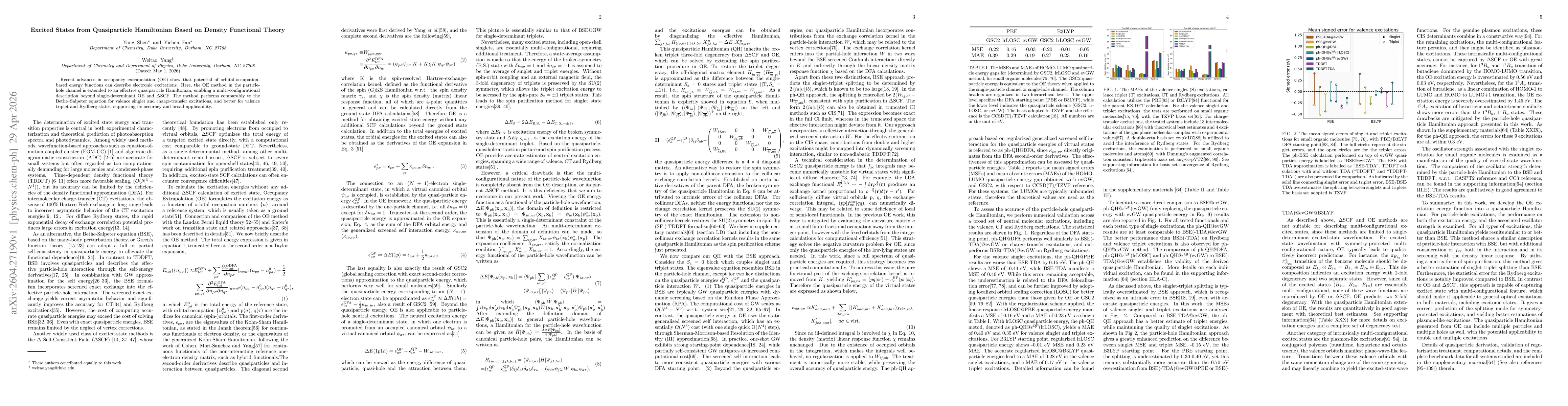 Thumbnail for Excited States from Quasiparticle Hamiltonian Based on Density Functional Theory