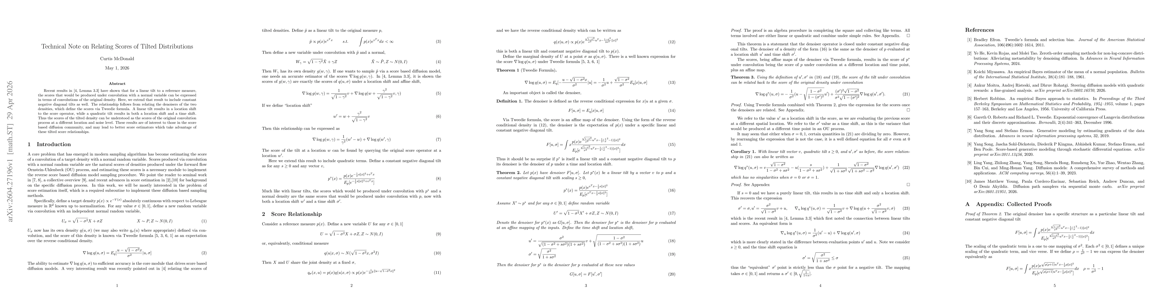 Thumbnail for Technical Note on Relating Scores of Tilted Distributions