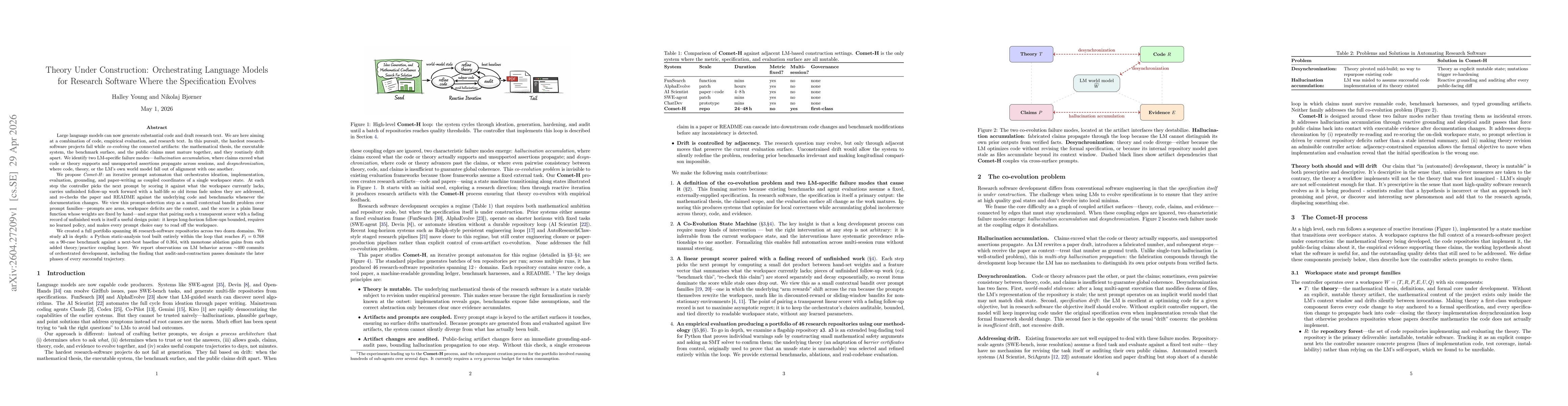 Thumbnail for Theory Under Construction: Orchestrating Language Models for Research Software Where the Specification Evolves