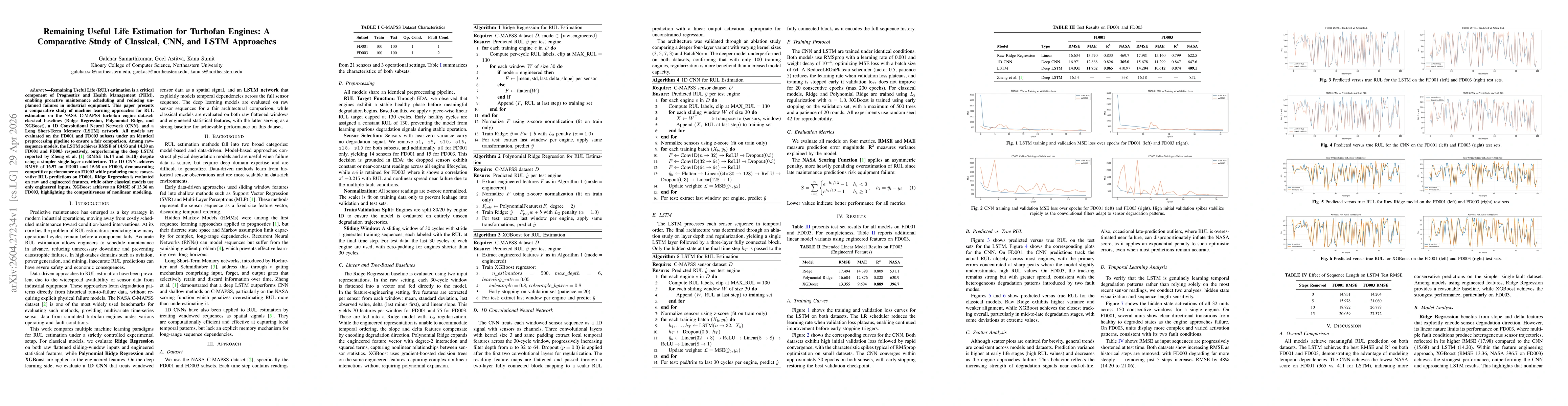 Thumbnail for Remaining Useful Life Estimation for Turbofan Engines: A Comparative Study of Classical, CNN, and LSTM Approaches