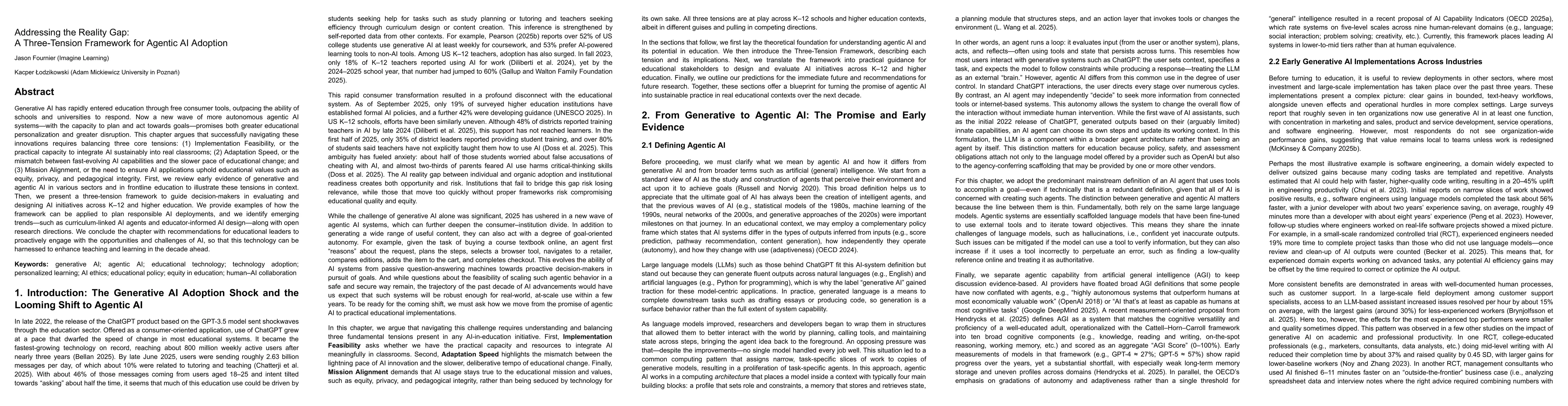 Thumbnail for Addressing the Reality Gap: A Three-Tension Framework for Agentic AI Adoption
