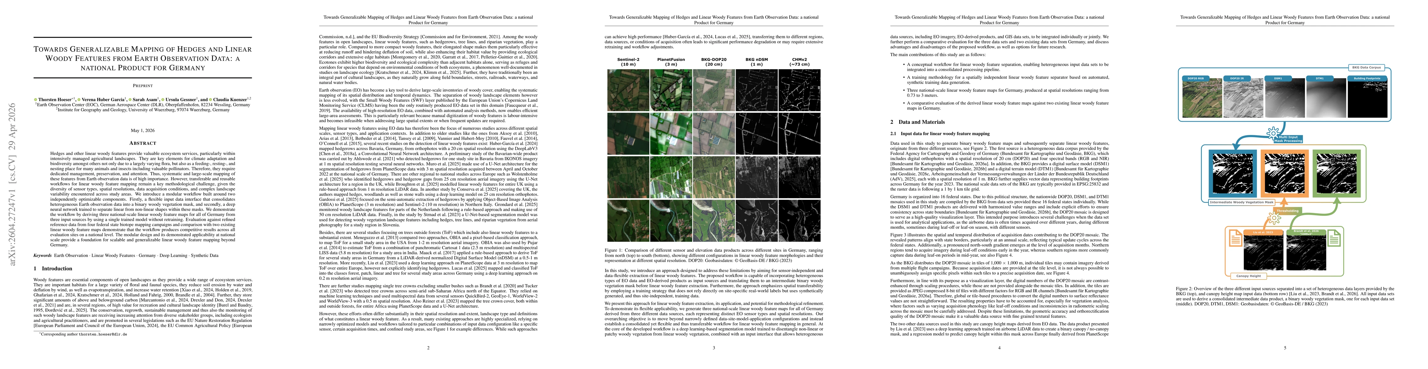 Thumbnail for Towards Generalizable Mapping of Hedges and Linear Woody Features from Earth Observation Data: a national Product for Germany