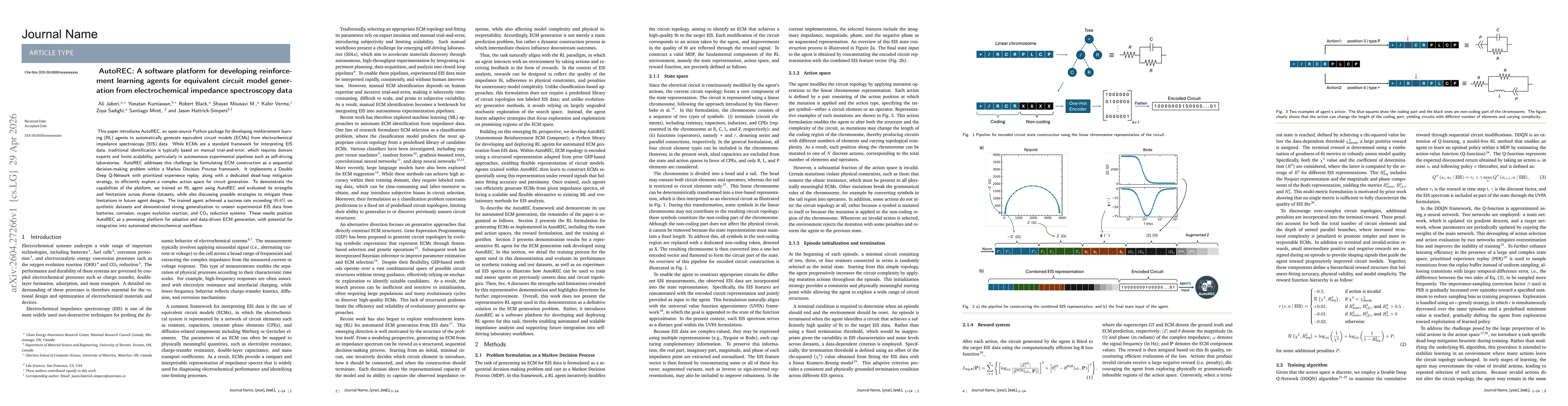 Thumbnail for AutoREC: A software platform for developing reinforcement learning agents for equivalent circuit model generation from electrochemical impedance spectroscopy data
