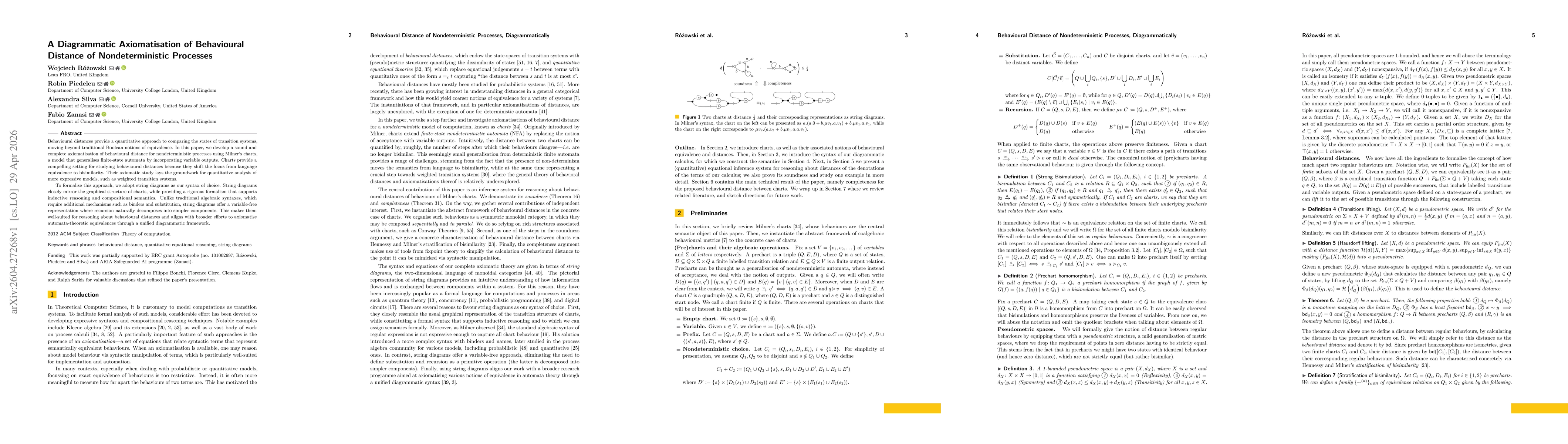 Thumbnail for A Diagrammatic Axiomatisation of Behavioural Distance of Nondeterministic Processes