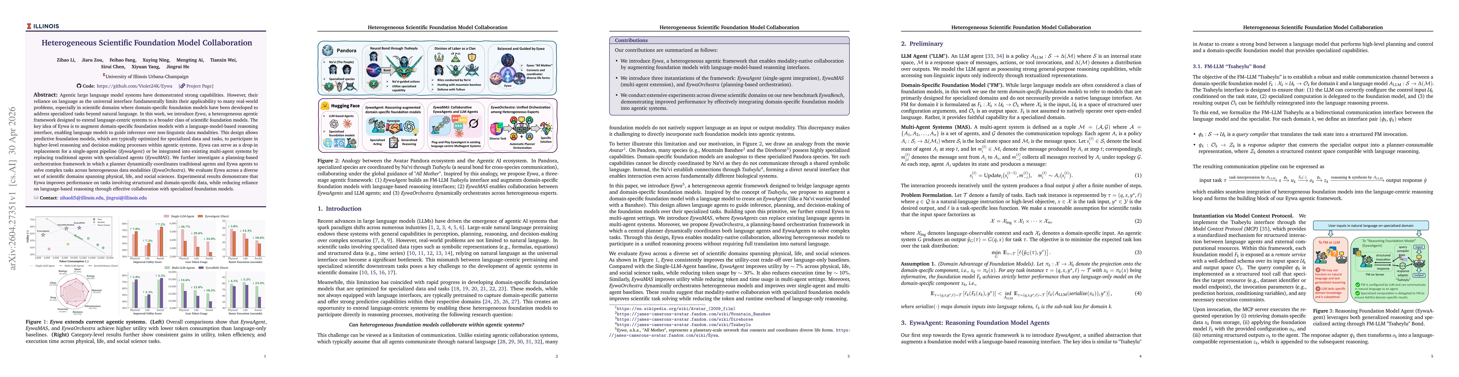 Thumbnail for Heterogeneous Scientific Foundation Model Collaboration