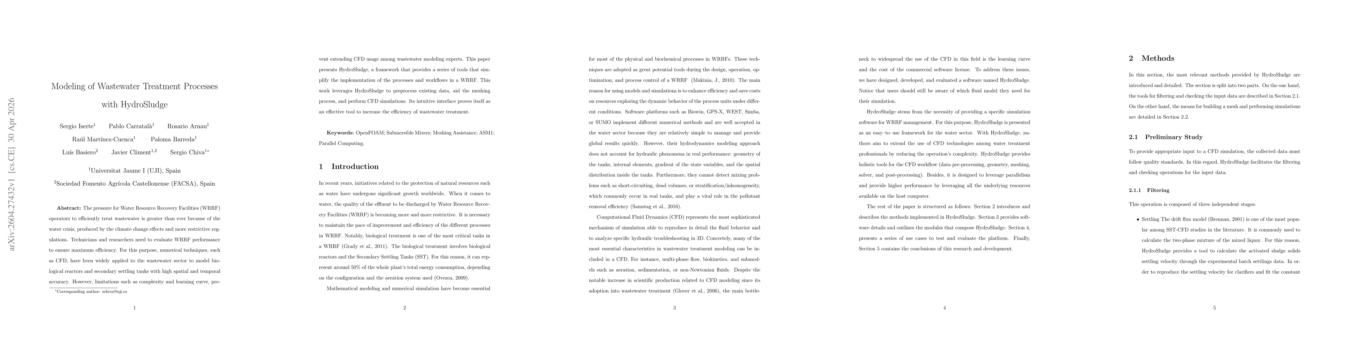 Thumbnail for Modeling of Wastewater Treatment Processes with HydroSludge