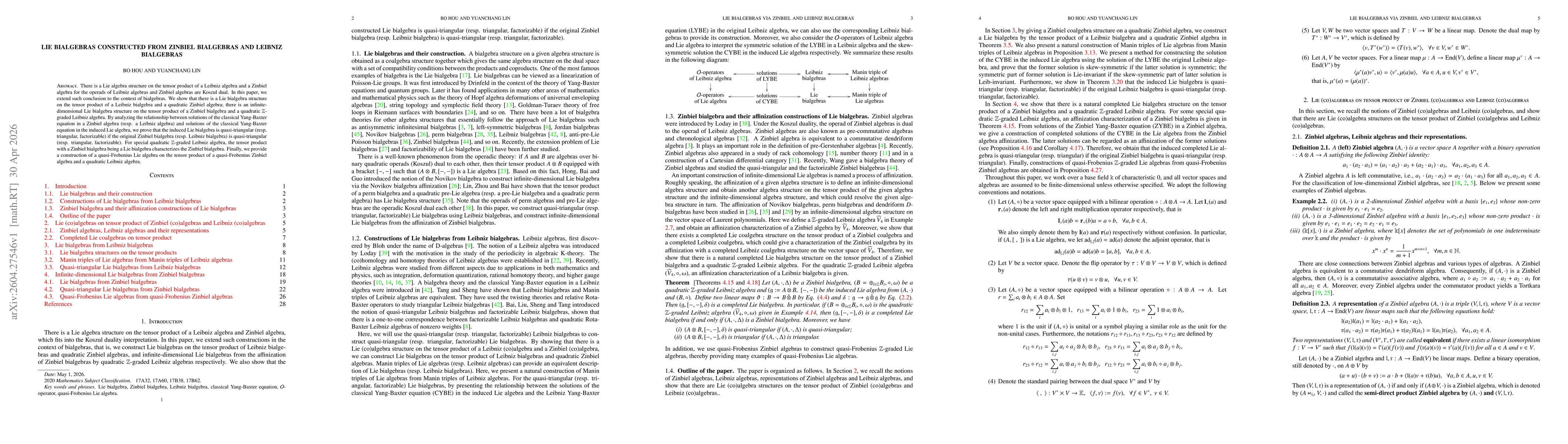 Thumbnail for Lie bialgebras constructed from Zinbiel bialgebras and Leibniz bialgebras
