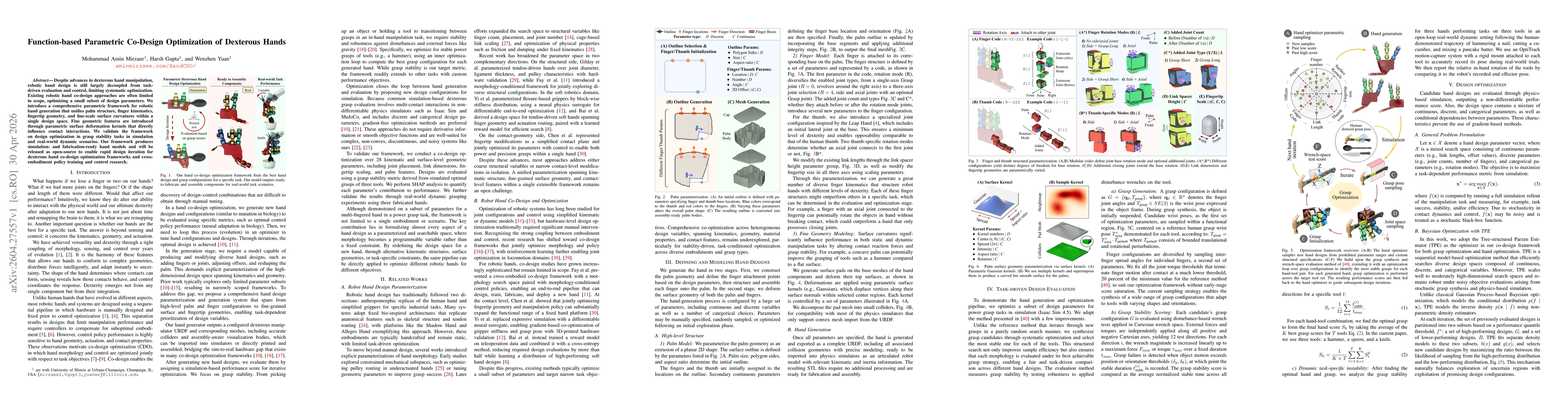 Thumbnail for Function-based Parametric Co-Design Optimization of Dexterous Hands