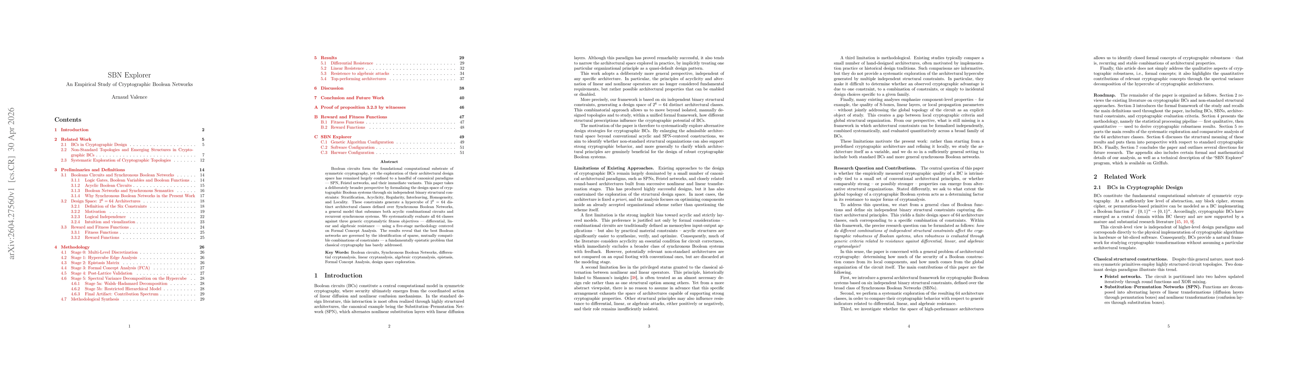 Thumbnail for SBN Explorer: An Empirical Study of Cryptographic Boolean Networks