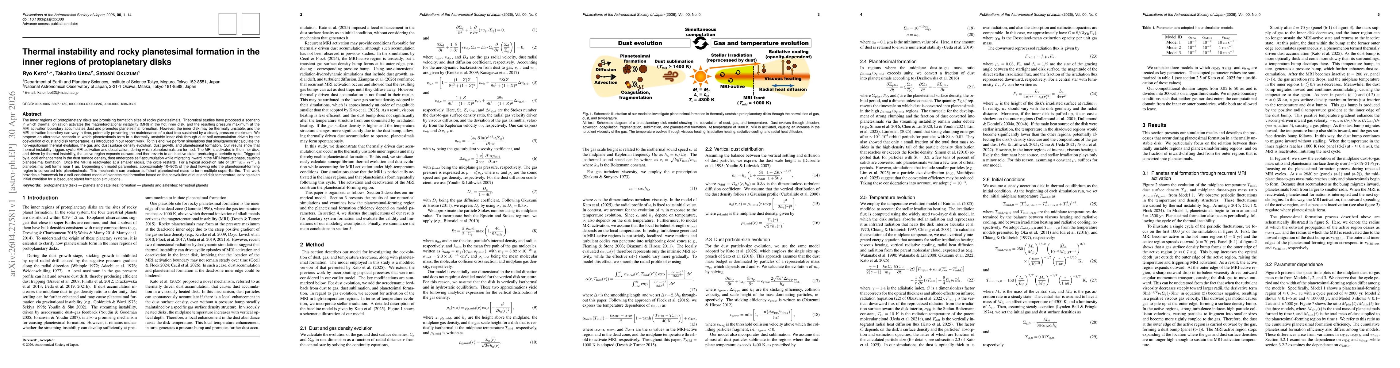 Thumbnail for Thermal instability and rocky planetesimal formation in the inner regions of protoplanetary disks