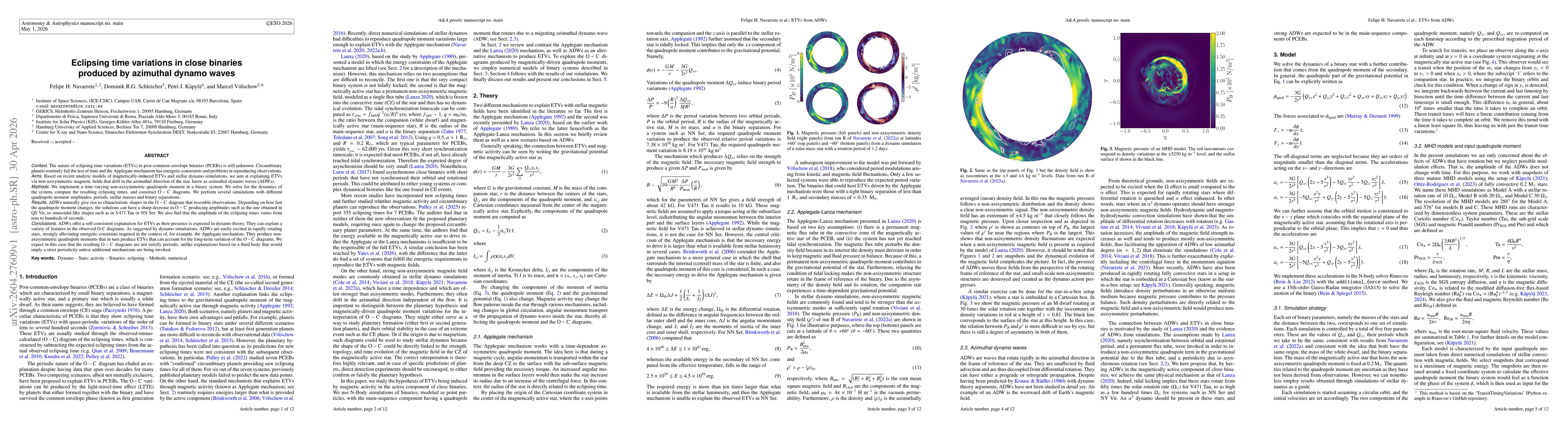 Thumbnail for Eclipsing time variations in close binaries produced by azimuthal dynamo waves