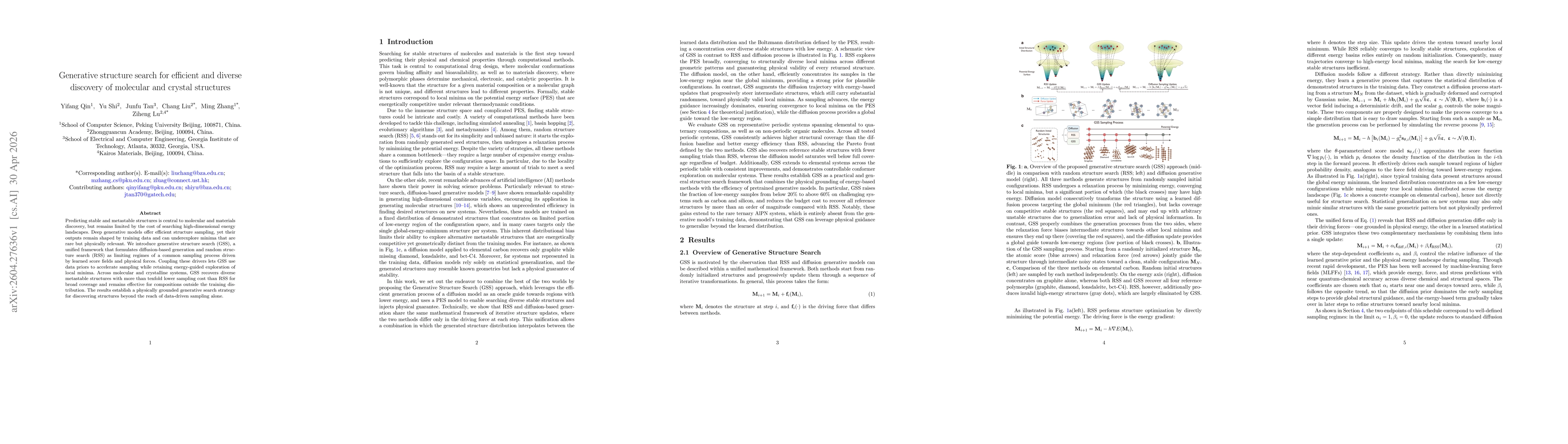 Thumbnail for Generative structure search for efficient and diverse discovery of molecular and crystal structures